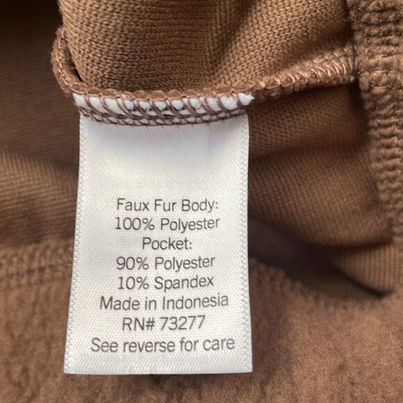 SO‎ Sherpa Vest Brown Full Zip Fleece Women's Juniors Size XS - Picture 5 of 6